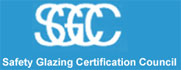 A blue background with white letters that say sgc.