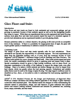 A page of text with a picture of glass floors and stairs.